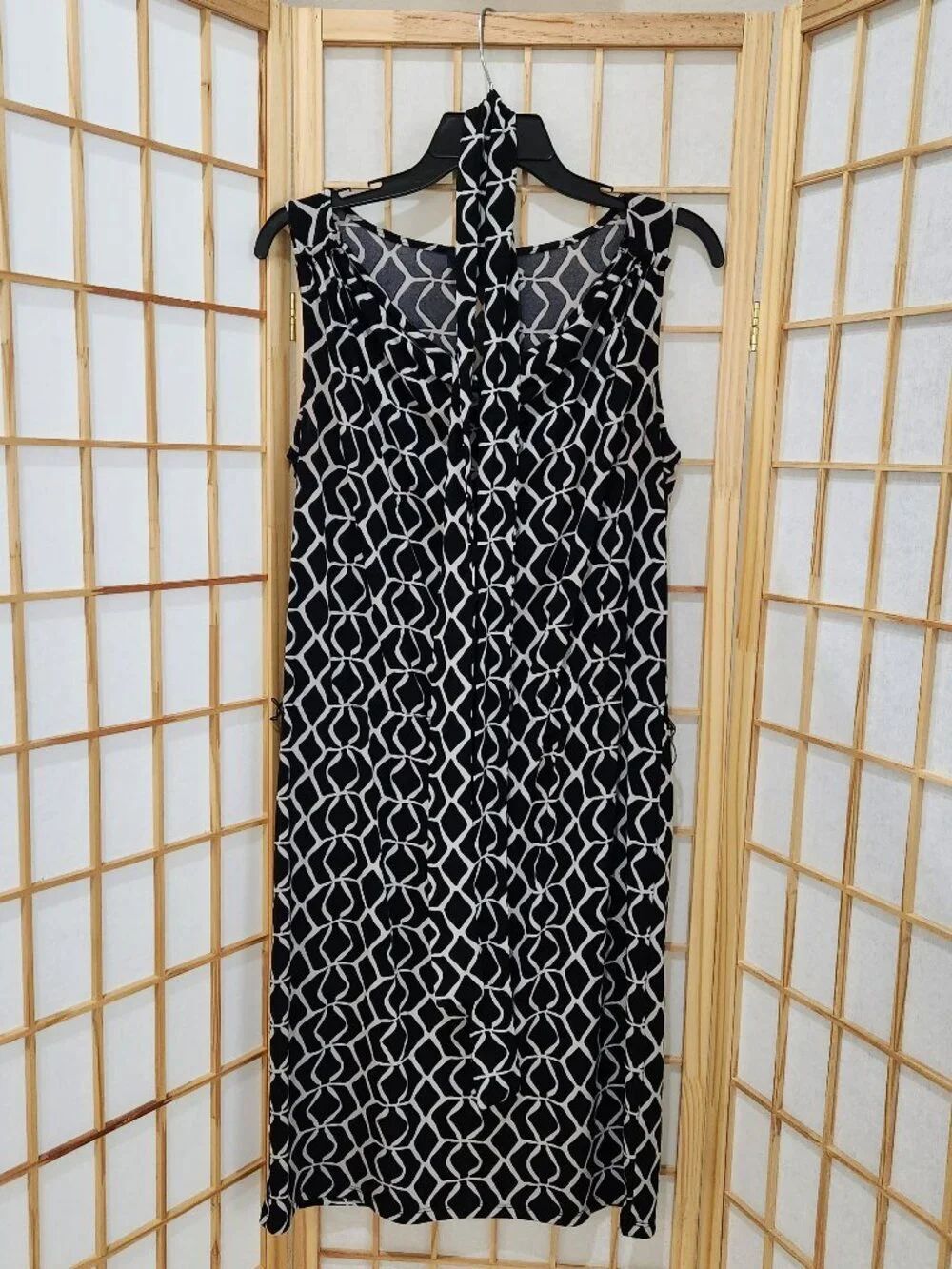 Jones New York Signature Womans Elastic Tie Waist Dress Sz M